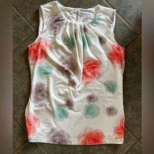 🎀3/$25🎀 Calvin Klein Women's Sleeveless Top - Pink, Gray, Green Floral